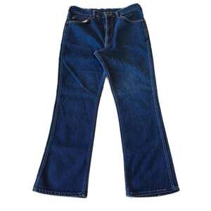 Vintage 80s Lee Riders Flared Bell Bottom Bootcut Jeans Dark Wash Made in USA 36